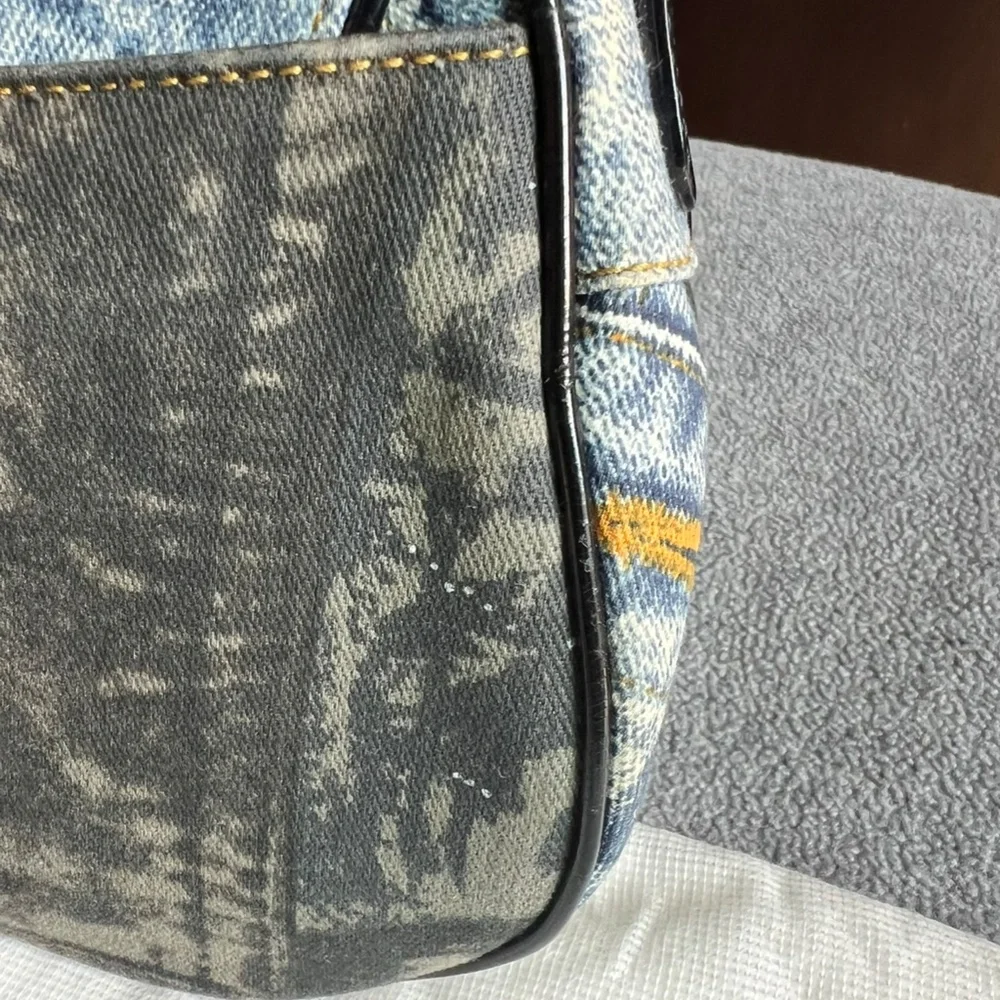 Vintage Christian Dior Denim Saddle Bag - Picture 5 of 15